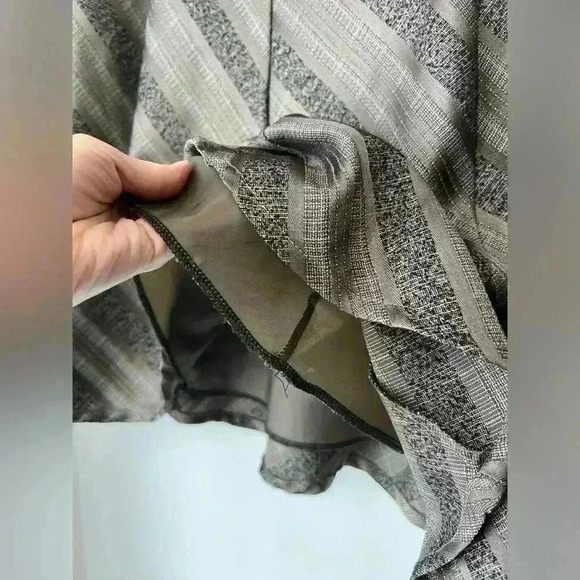 Vintage 90s Womens Brown Aline Flare Striped Retro Fairy Grunge Midi Skirt Small - Picture 3 of 7